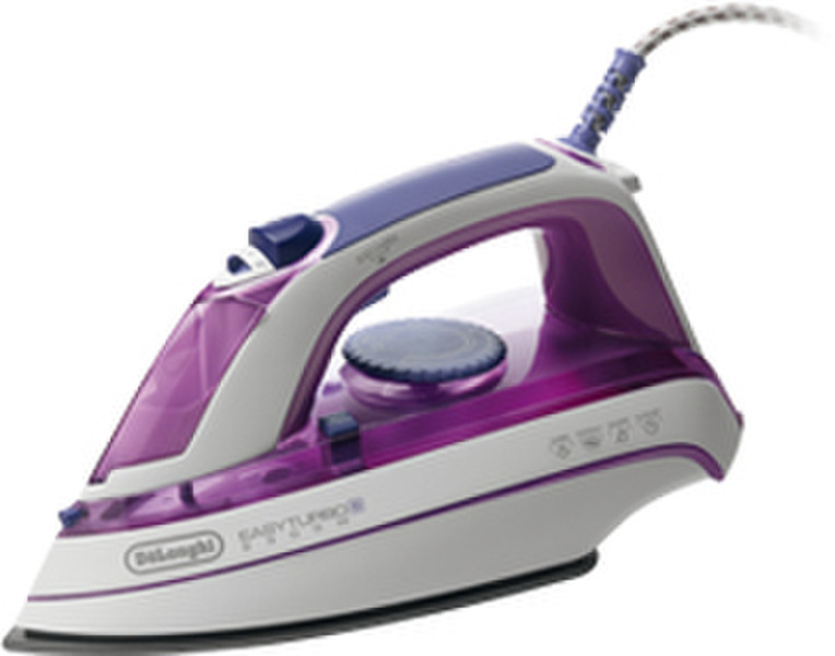 DeLonghi Easy turbo-S FXK23AT Dry & Steam iron Ceramic soleplate 2300W Violet,White