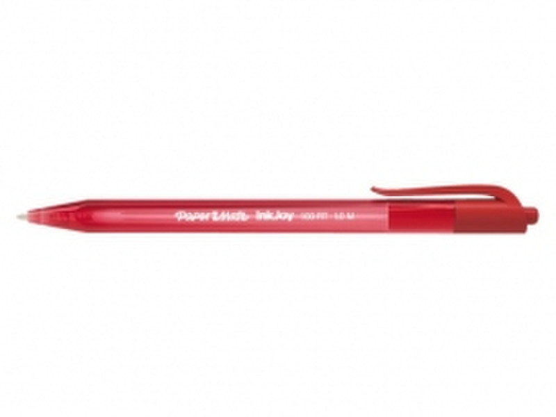 Papermate InkJoy 100 RT Clip-on retractable ballpoint pen Medium Rot 20Stück(e)