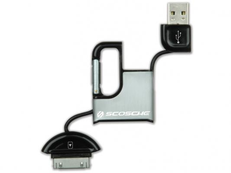 Scosche IPUSBM3 0.12м Черный, Cеребряный дата-кабель мобильных телефонов