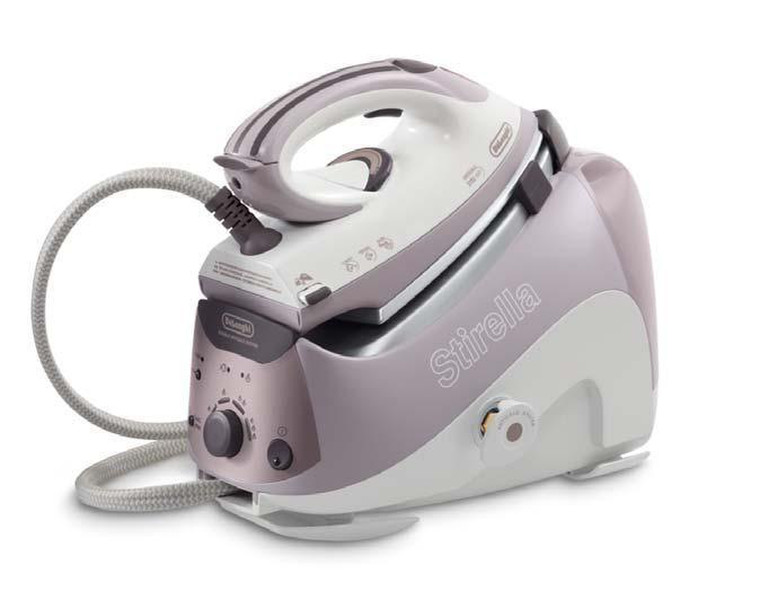 DeLonghi VVX1860G 800W 0.7L Stainless Steel soleplate Lilac,White steam ironing station