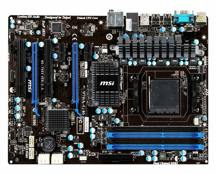 MSI 970A-G46 AMD 970 Socket AM3+ ATX