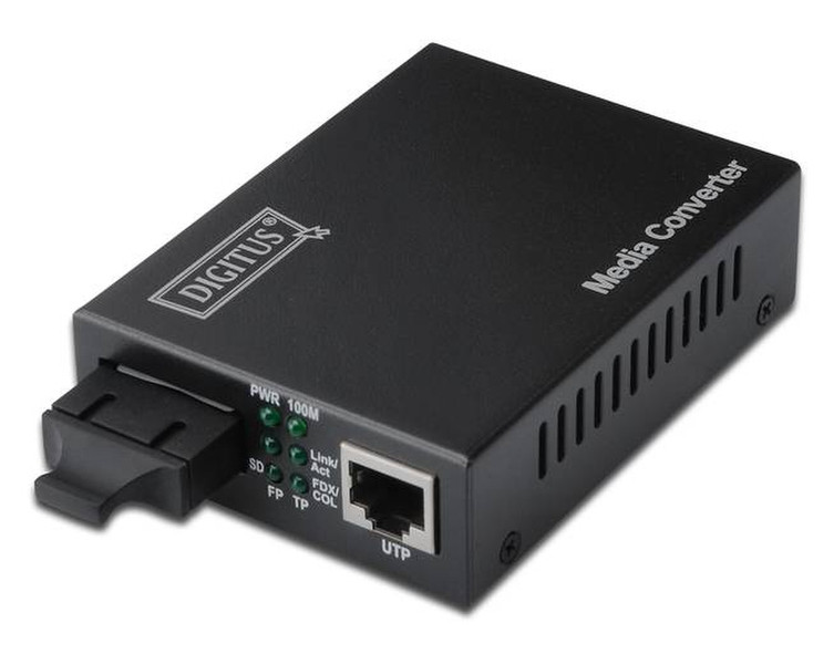 Digitus DN-82021-1 Внутренний 1310нм Single-mode Черный сетевой медиа конвертор