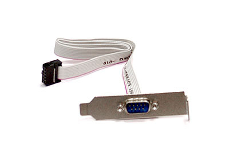 Supermicro COM Port (Serial Port) Cabe, 9-pin, w/ Low-profile Bracket COM Черный кабельный разъем/переходник
