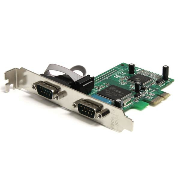 StarTech.com 2 Port PCI Express RS232 Serial Adapter Card with 16950 UART