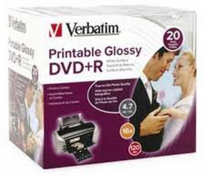 Verbatim 95243 4.7GB DVD+R 20pc(s) blank DVD