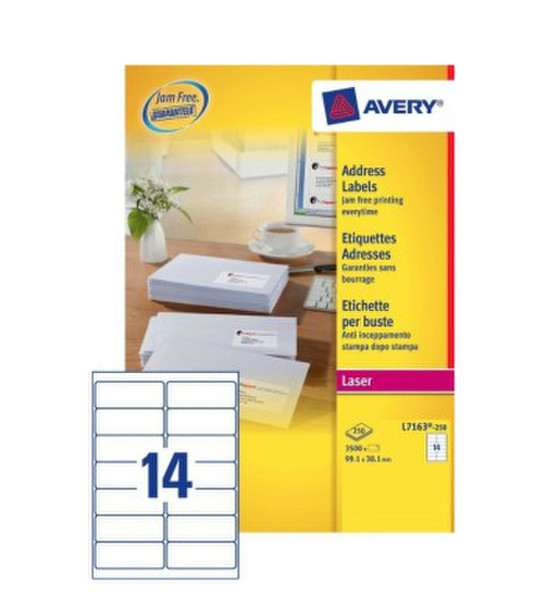 Avery L7163-250 White Self-adhesive label addressing label