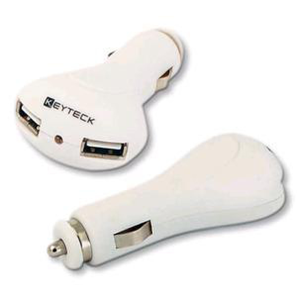 Keyteck CRG-CAR-2A Auto White mobile device charger