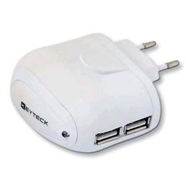 Keyteck CRG-HOME-2A Для помещений Белый зарядное для мобильных устройств