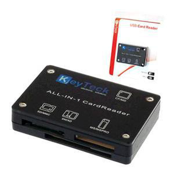 Keyteck CR-POD USB 2.0 Черный устройство для чтения карт флэш-памяти