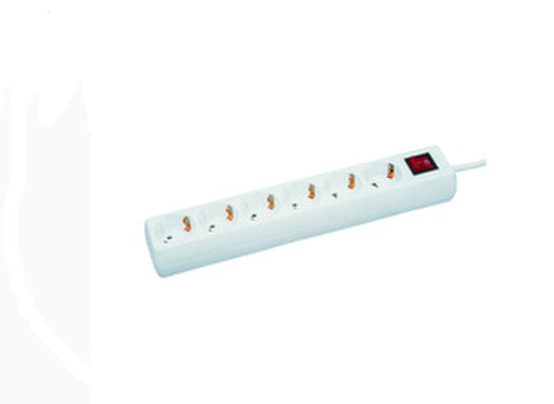 Microconnect GRU006W 6AC outlet(s) 1.8m White power extension