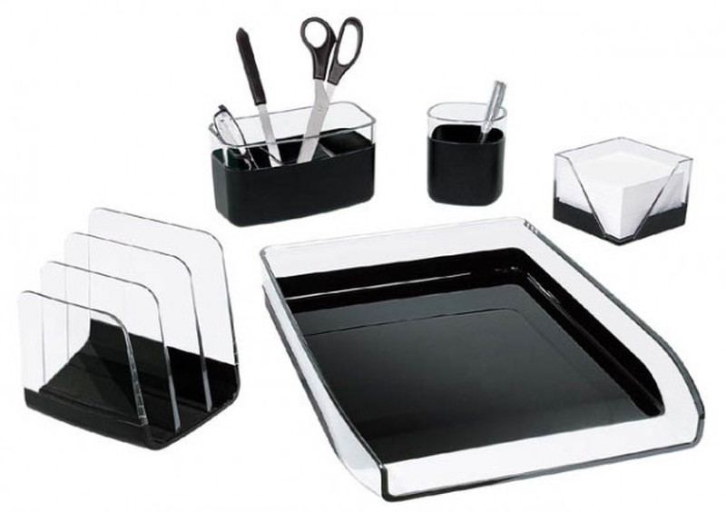 Wedo 660101 Plastic Black,Transparent desk tray