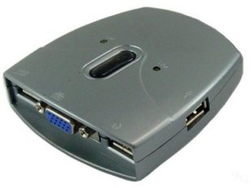 Sedna SE-KVM-USB-22 Grau Tastatur/Video/Maus (KVM)-Switch