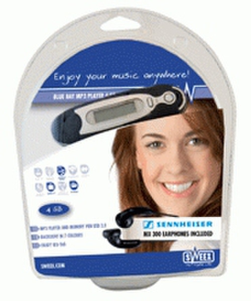 Sweex Blue Bay MP3 Player 4 GB with Sennheiser MX 300
