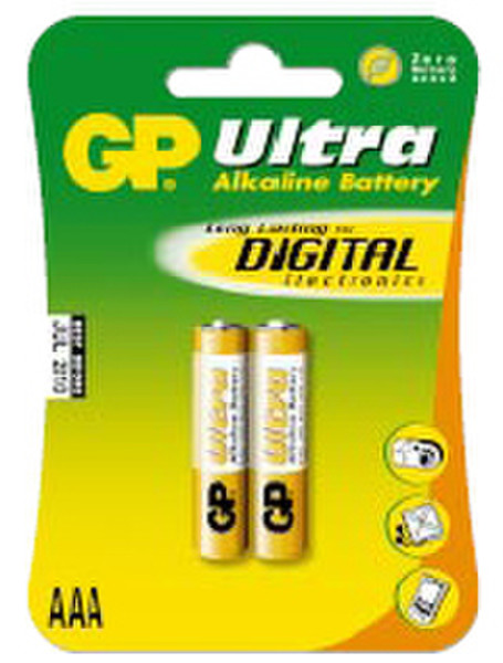 GP Batteries Ultra Alkaline 24AU-U2 AAA 1.5V Щелочной 1.5В батарейки