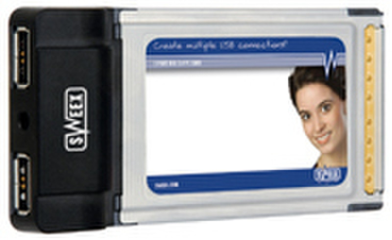 Sweex 2-Port USB 2.0 PC Card Schnittstellenkarte/Adapter