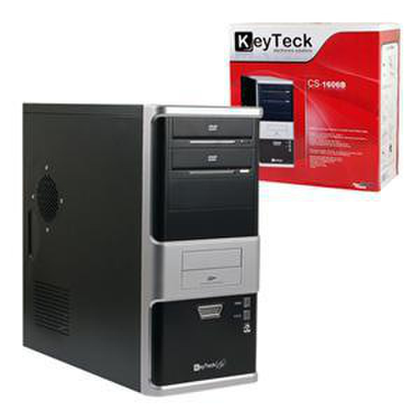 Keyteck CS-1606B Midi-Tower 500W Black,Silver computer case