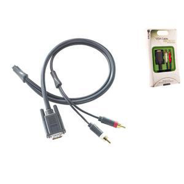 Keyteck XBOX-12 2.5м VGA (D-Sub) RCA Черный адаптер для видео кабеля