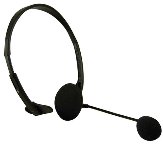 Sweex Lightweight Mono Headset, Black Monophon Schwarz Headset