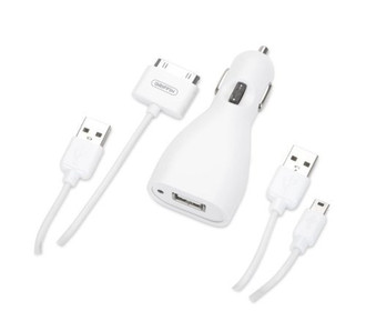 Griffin PowerJolt Auto Charger for iPod/iPhone - White