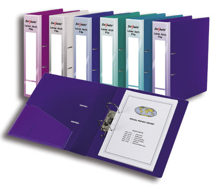 Snopake LeverArch File - Electra Purple, 2-ring folder