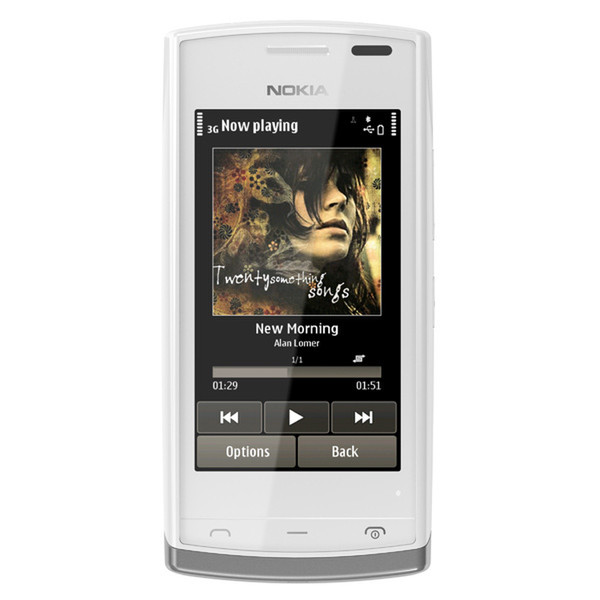 Nokia 500 2ГБ Cеребряный, Белый