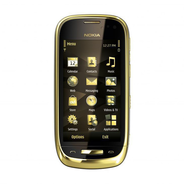 Nokia C7-00 8ГБ Черный, Золотой