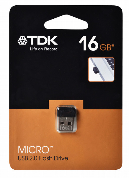 TDK Micro USB 16GB 16ГБ USB 2.0 Черный USB флеш накопитель