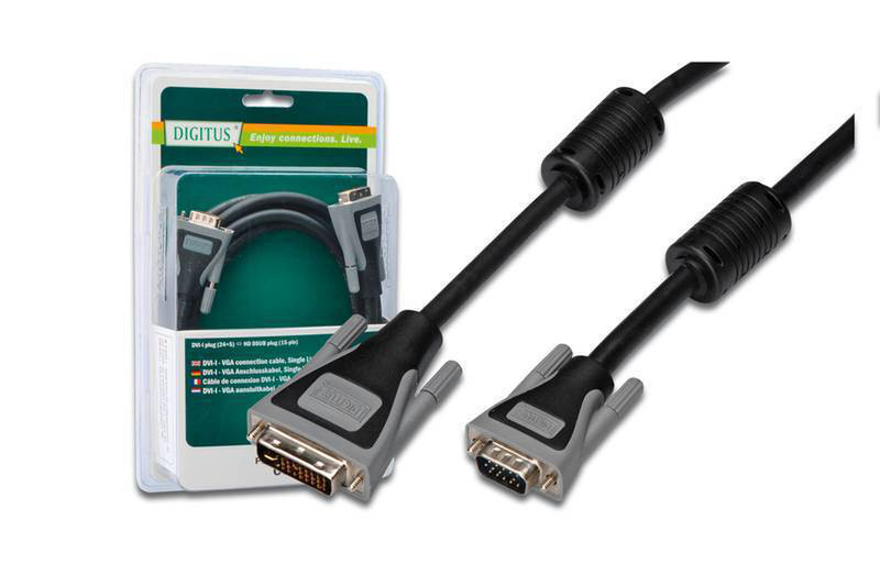 Digitus DB-310204-030-D 3m VGA (D-Sub) VGA (D-Sub) Black VGA cable