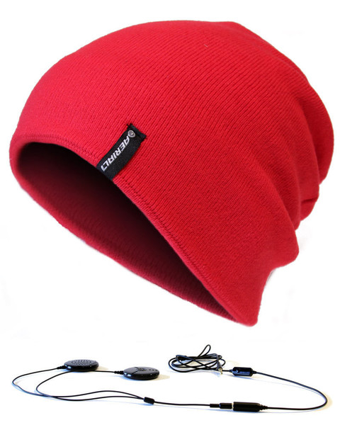 AERIAL7 Beanie Perisher Red Binaural Head-band Red headset