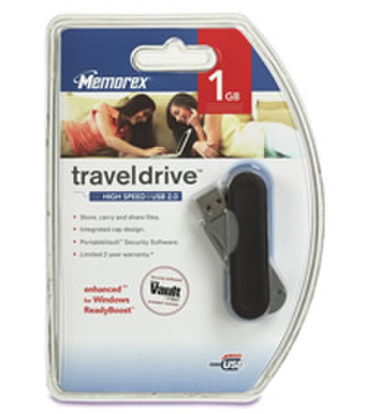 Memorex TravelDrive™ 2007 1GB USB 2.0 Type-A USB flash drive