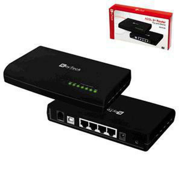 Keyteck NET-25GSU Ethernet LAN ADSL2+ Black wired router