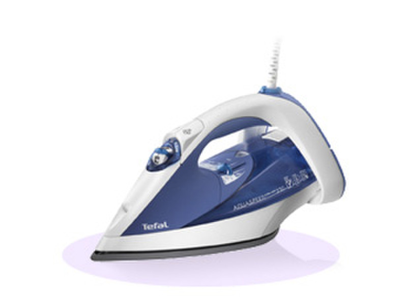 Tefal FV5230 Aquaspeed Ultracord 230 Dampfbügeleisen 2200W Blau, Weiß