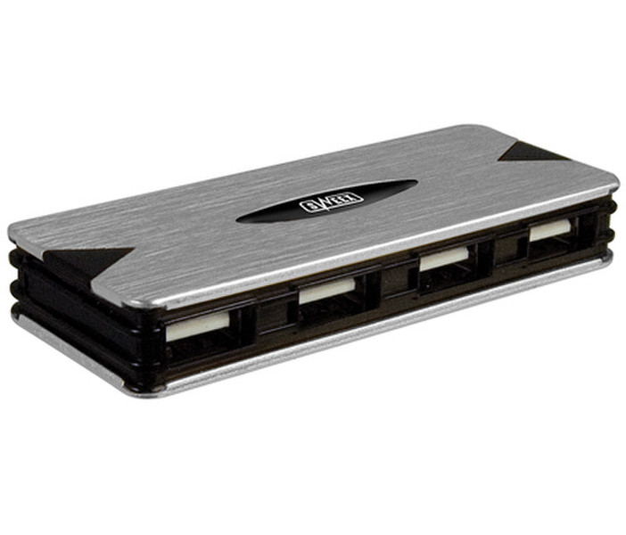 Sweex External 4-port USB 2.0 Hub 480Мбит/с Черный, Cеребряный хаб-разветвитель