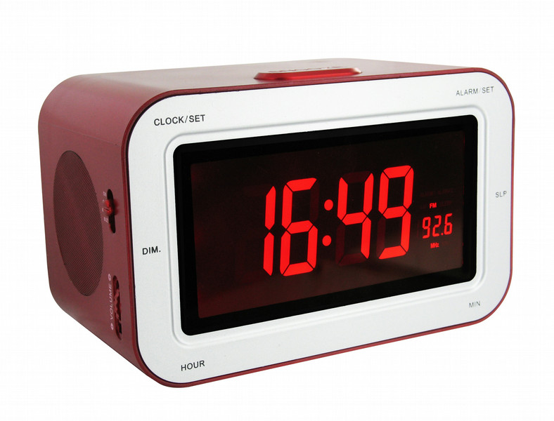Bigben Interactive RR30 Часы Цифровой Красный, Cеребряный радиоприемник