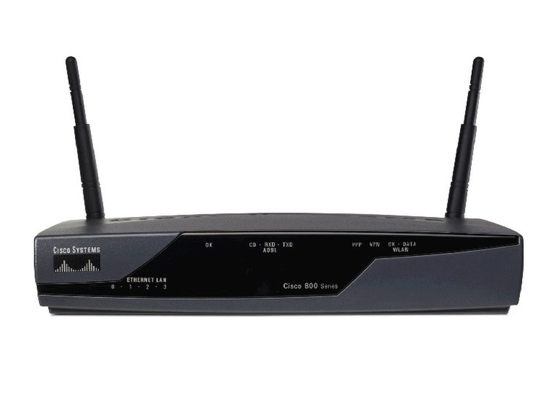 Cisco 877W Schnelles Ethernet Schwarz WLAN-Router