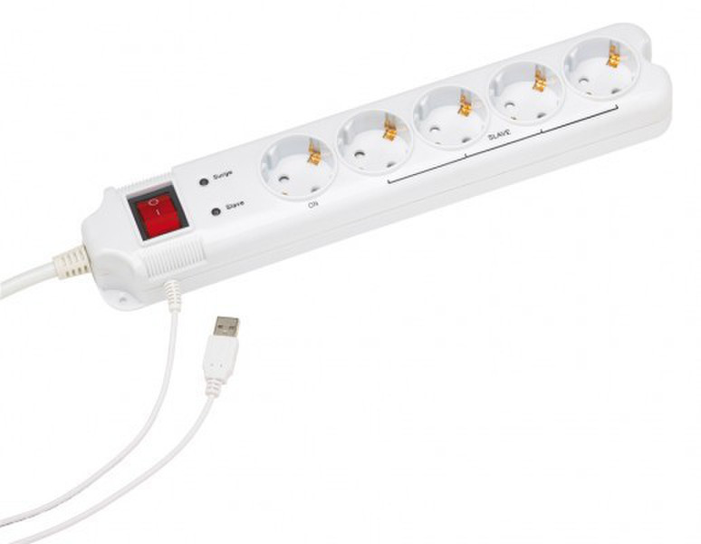 Gembird PCW-MS2G 5AC outlet(s) 250V 1.8m White surge protector