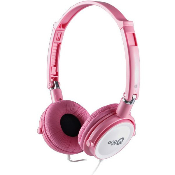 Technaxx QOOpro Stereo G-014B Стереофонический Оголовье Розовый гарнитура