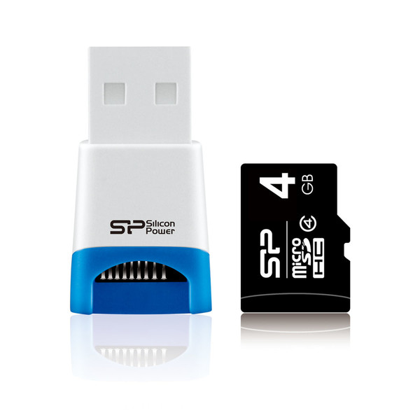 Silicon Power 4GB microSDHC 4GB MicroSDHC Class 4 memory card