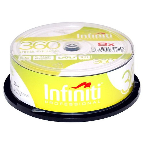 Infiniti Printable DVD+R Dual Layer 25-pack 8.5GB DVD+R DL 25pc(s)
