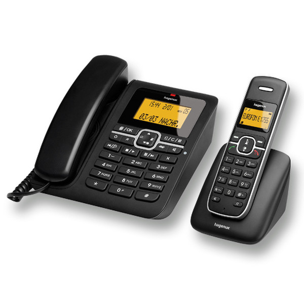 Hagenuk Eurofon E 1755 Combo DECT Идентификация абонента (Caller ID) Черный