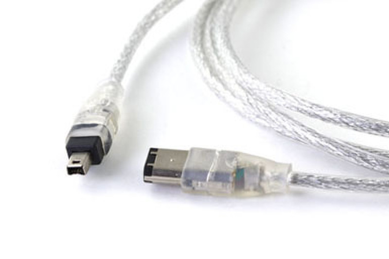 IPOINT IEEE 1394 Firewire 1.5м 6-p 4-p Прозрачный FireWire кабель