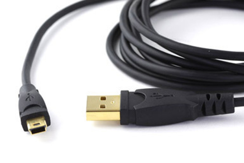 IPOINT USB 2.0 - Mini USB Cable 2м Mini-USB A USB A Черный