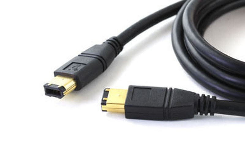 IPOINT IEEE 1394 Firewire Cable 1.5m 6-p 6-p Schwarz Firewire-Kabel