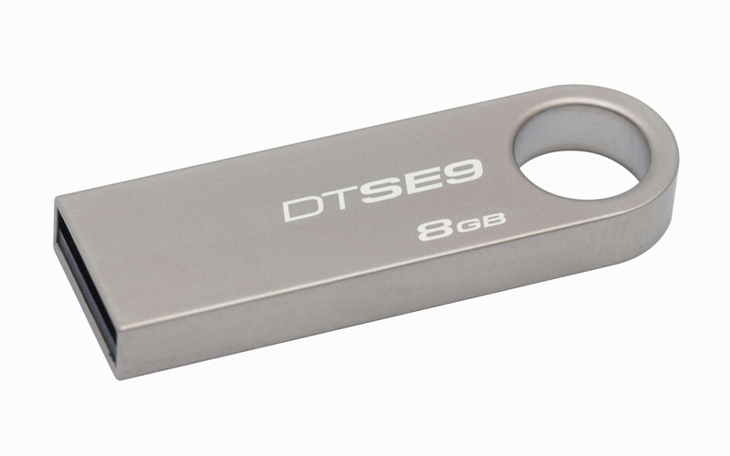 Kingston Technology DataTraveler SE9 8GB 8ГБ USB 2.0 Cеребряный USB флеш накопитель