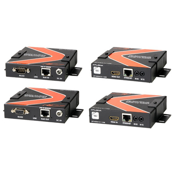 Atlona AT-HD4-SI40SR AV transmitter & receiver Black,Red AV extender