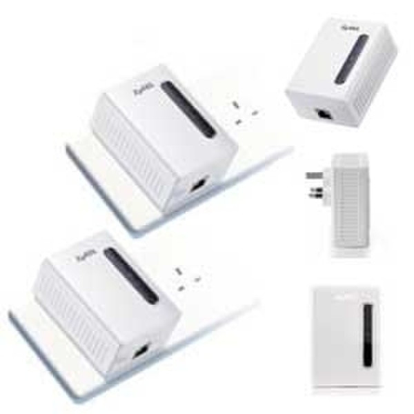 ZyXEL PLA-401 Twin Pack Powerline Homeplug AV 200Mbps 200Мбит/с сетевая карта