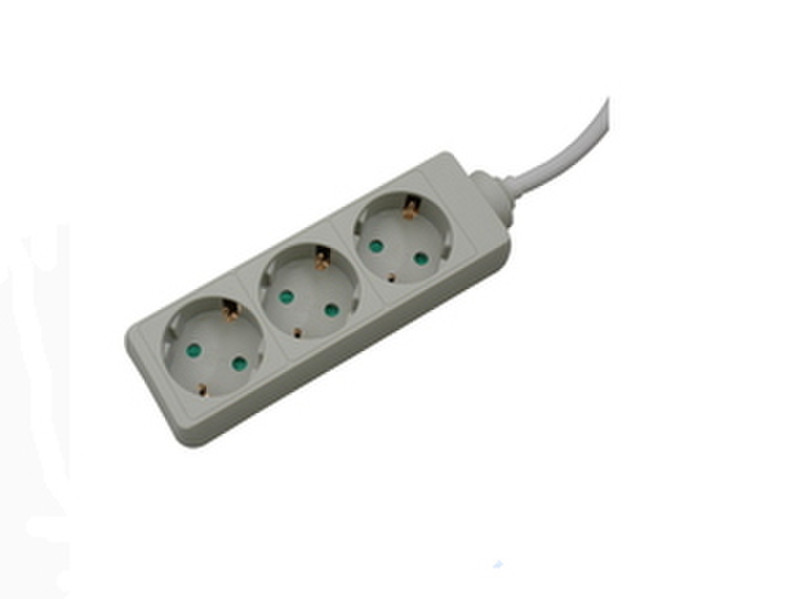 Microconnect GRU0033 3AC outlet(s) 3m Grau Verlängerungskabel