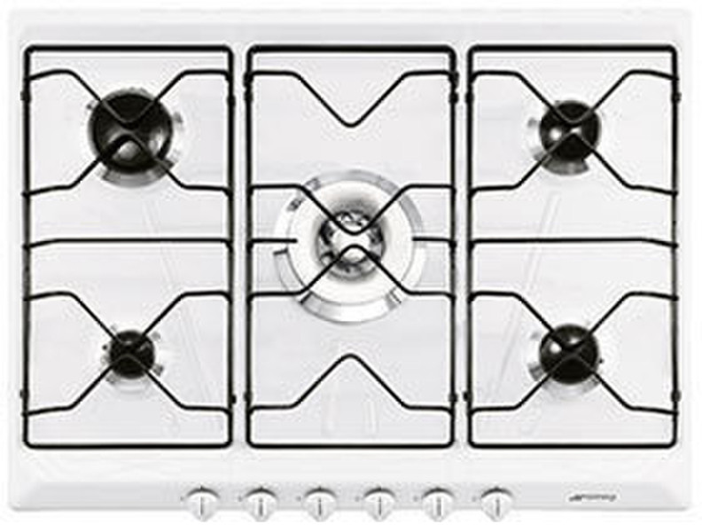 Smeg SRV576EB6 Встроенный Газ Белый плита