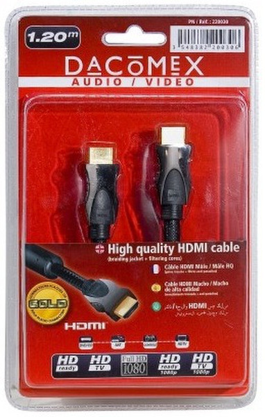 Dacomex HDMI M/M 1.20 m 1.2m HDMI HDMI Schwarz