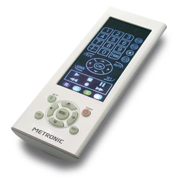 Metronic Zap 6 IR Wireless touch screen/press buttons White remote control